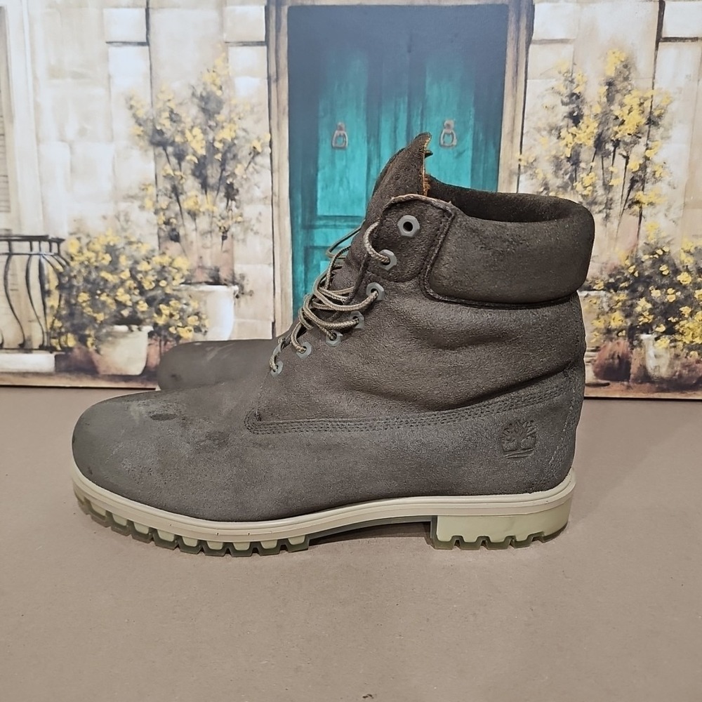 Timberland 6 Inch Premium Dark Olive Green Mens‎ Boot Waterproof Combat Size 14